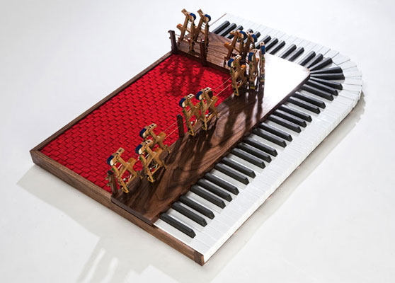 Off to the races assemblage